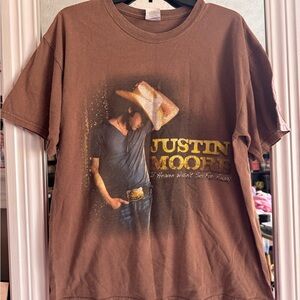 Justin Moore Brown Graphic Tour T-Shirt